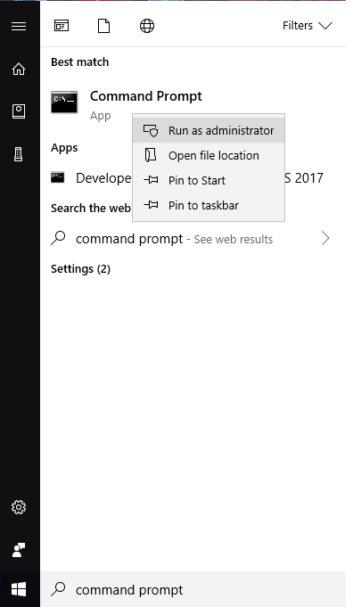 command prompt search
