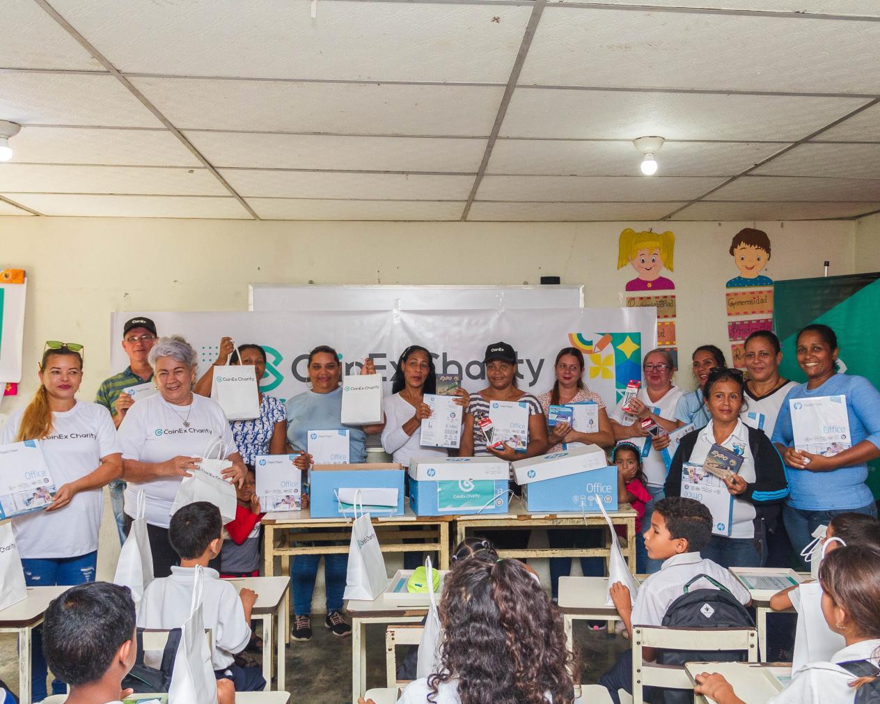 CoinEx Charity di Sekolah Chirigua di Venezuela