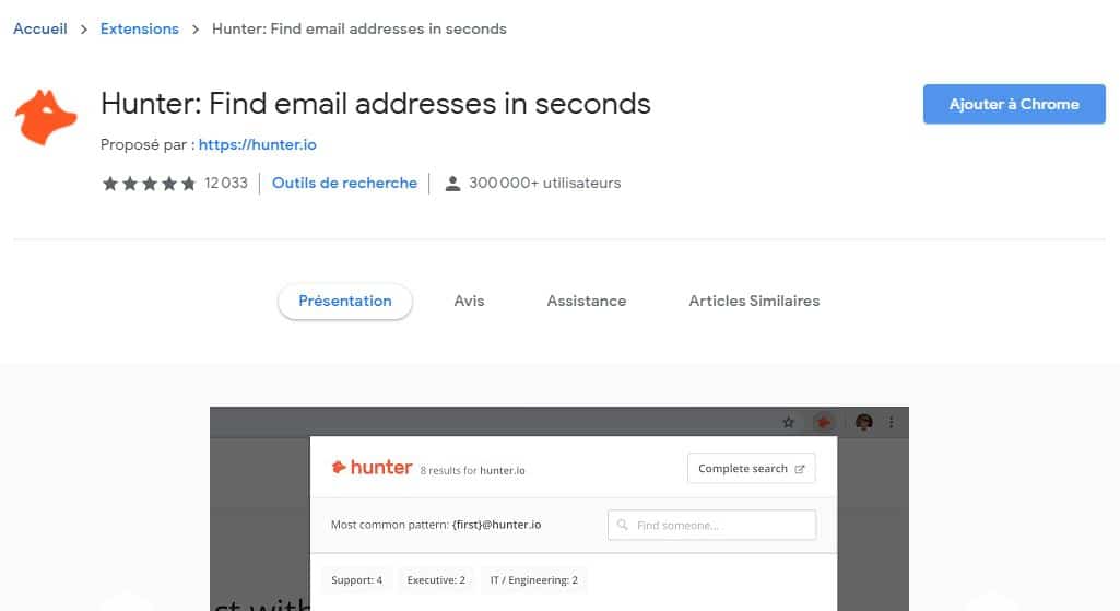Hunter Find email addresses in seconds