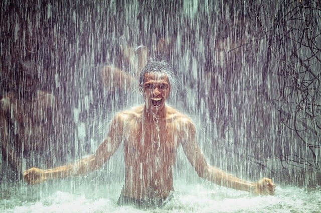 bathe in the rain - things to do while camping in the rain