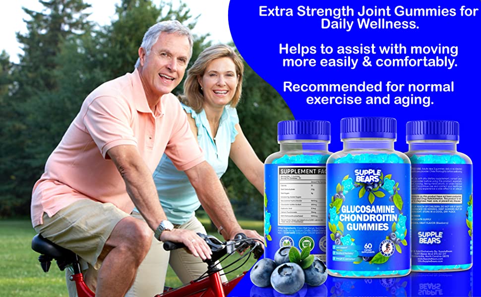 Extra strength joint support gummies for adults, men and women