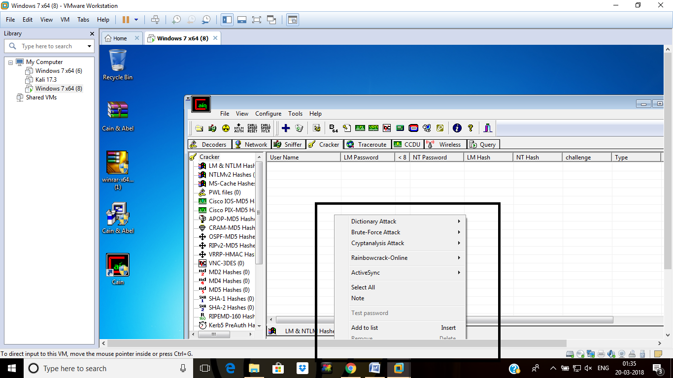 Sam File Hash Cracking With Cain N Abel Lucideus Research