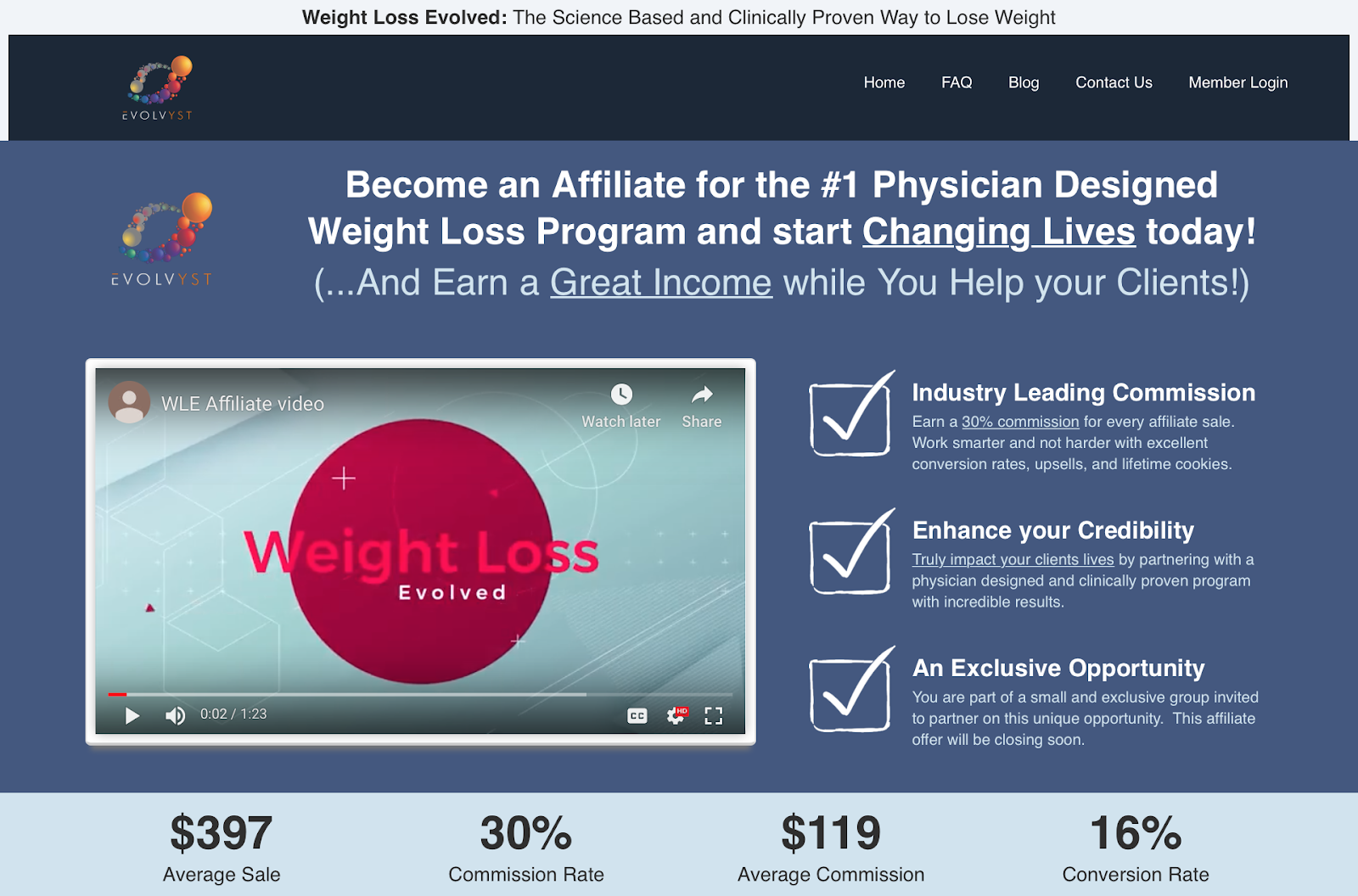 How To Make Money With a Weight Loss Blog Affiliate Program Example