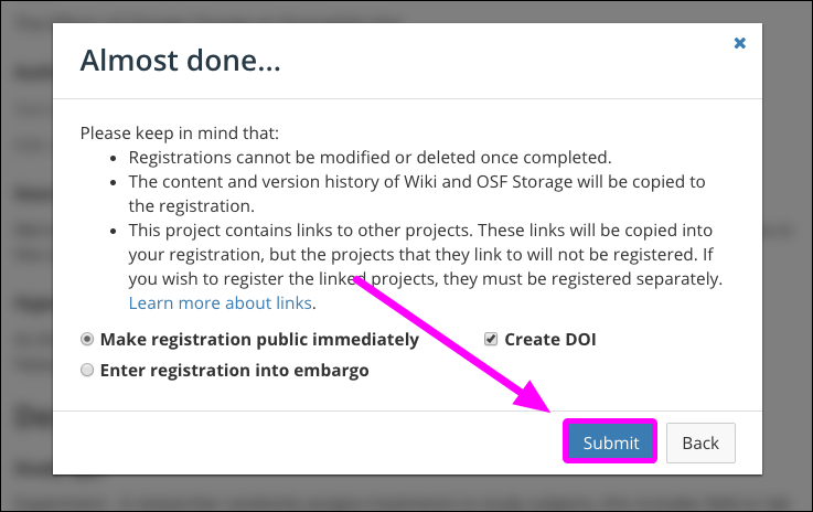 Finalize Your Preregistration