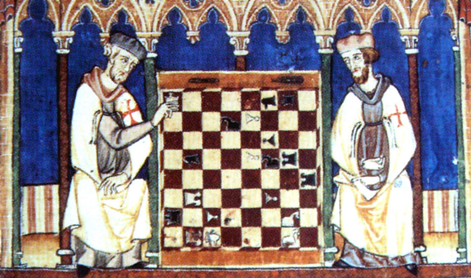 knights playing chess