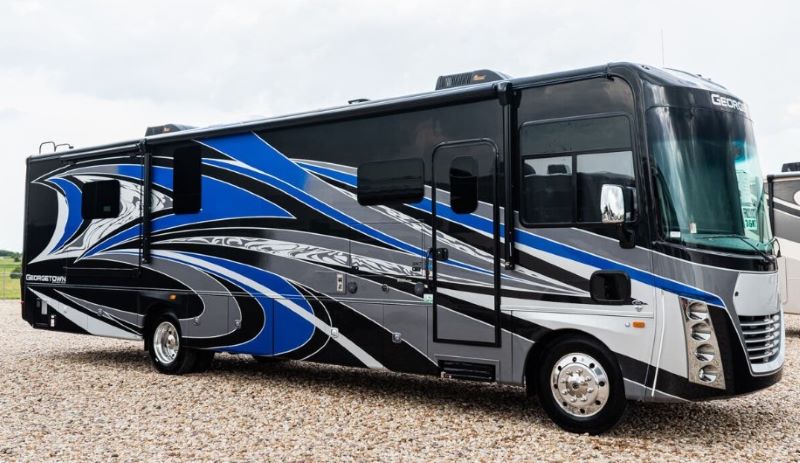 Best Overall Class A Motorhome for a Large Family Forest River Georgetown 36K7 Exterior