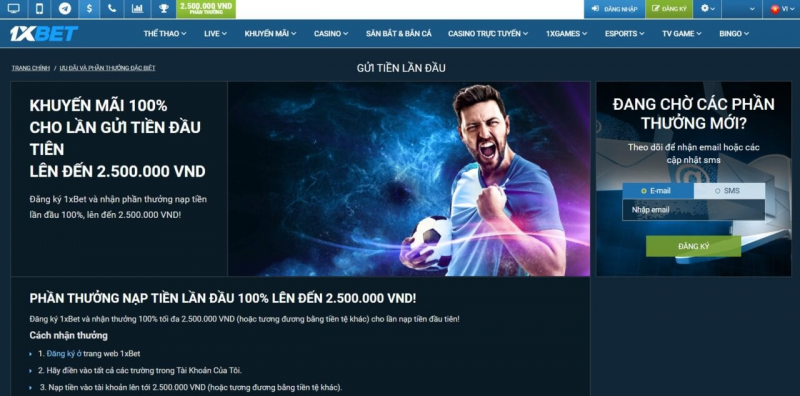 Cơn mưa khuyến mãi đổ bộ cộng đồng thành viên 1xbet