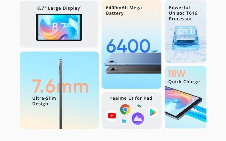 เปิดตัวแท็ปเลต Realme Pad mini จอ 8.7 นิ้ว บางเฉียบ แบตอึด ขนาดเล็ก ราคาเริ่มต้น 6,600 บาท6