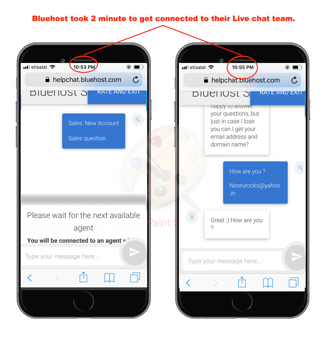 Bluehost Support speed review