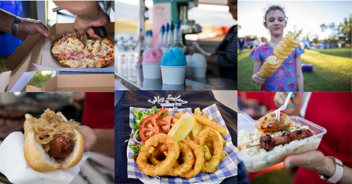 Two food courts plus a Pop-up Ice Cream Fair and Seafood Lawn at  Redcliffe Festival of Sails 