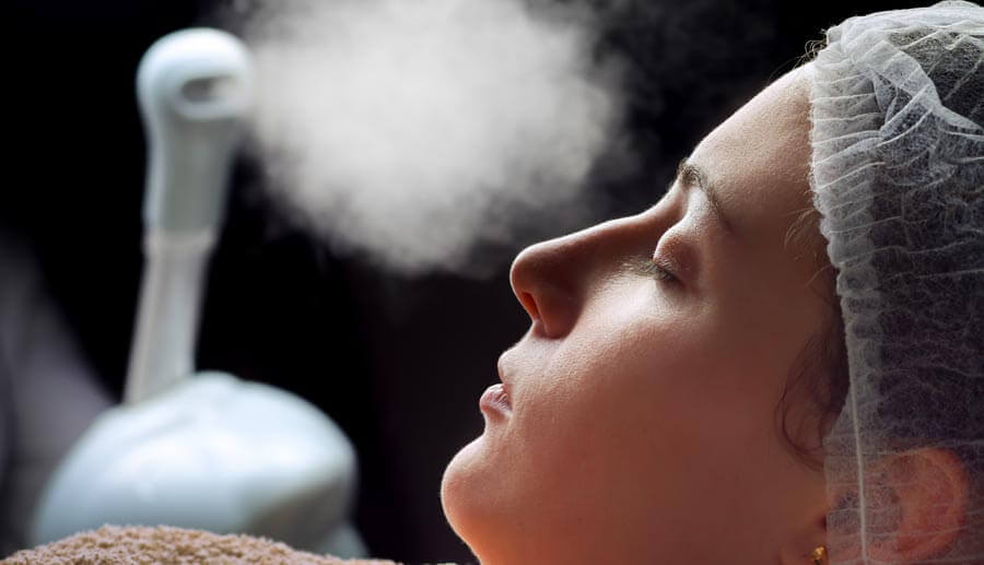 Steam the face which opens up your pores and allows the release of dead skin cells