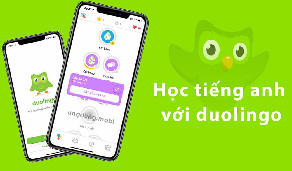 ung dung hoc tieng anh duolingo