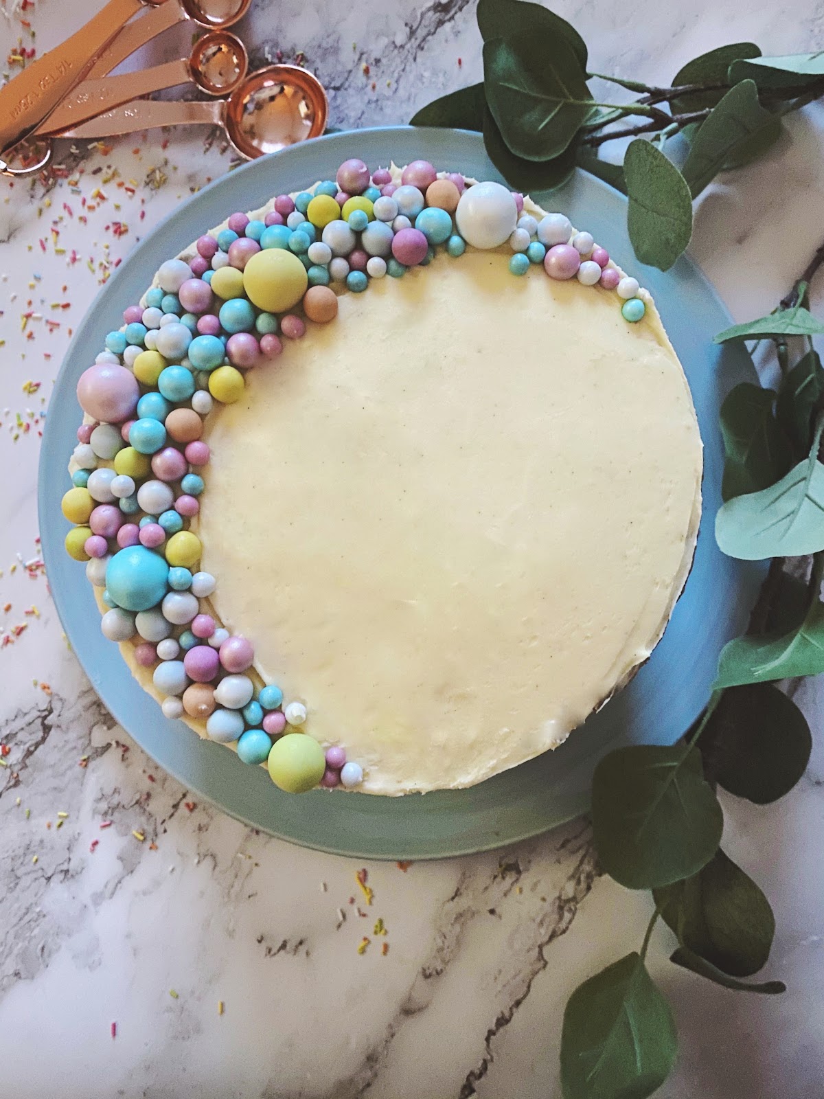 an easy to make Birthday Sprinkles Layered Cake