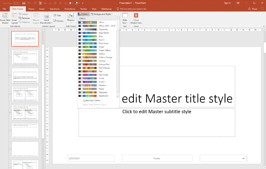 how to change color in powerpoint