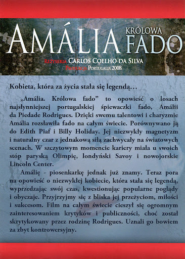 Tył ulotki filmu 'Amalia. Królowa Fado'