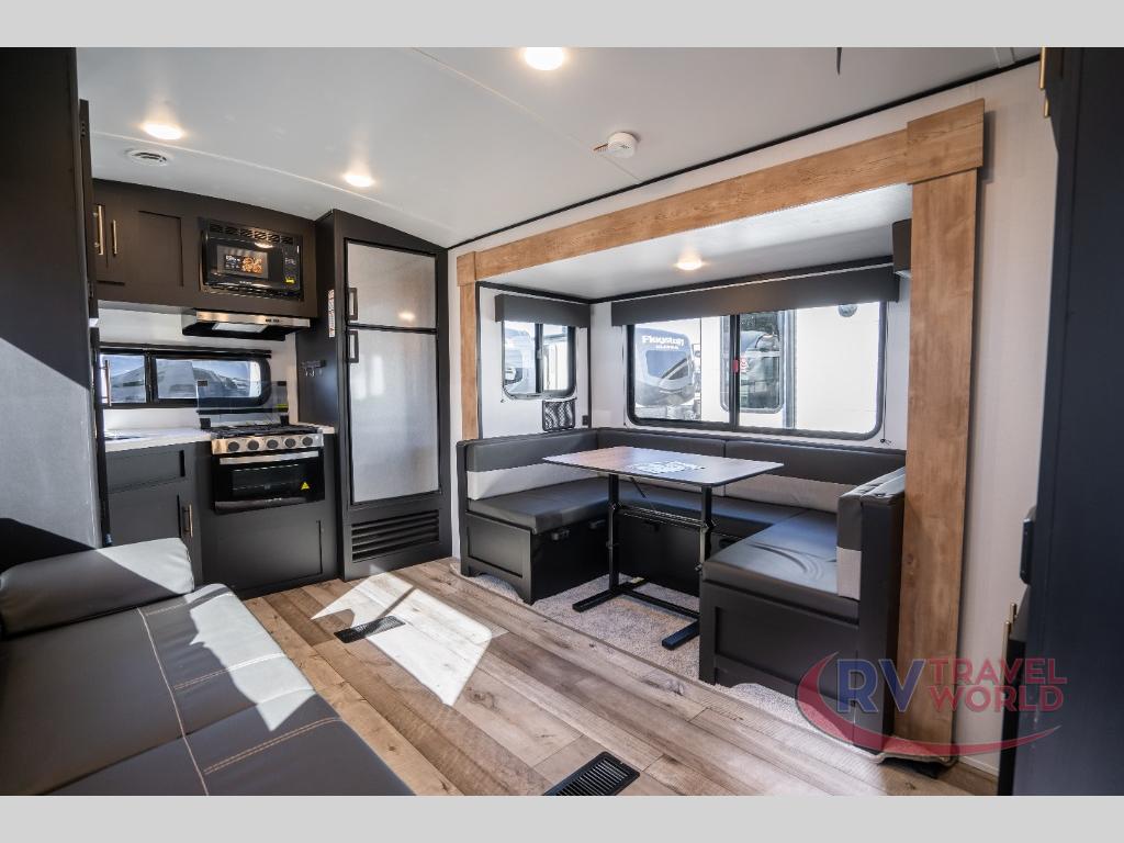 Living Room in the keystone Springdale travel trailer