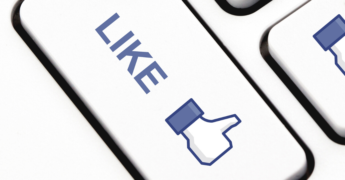 Close-up graphic of Facebook 'like' button
