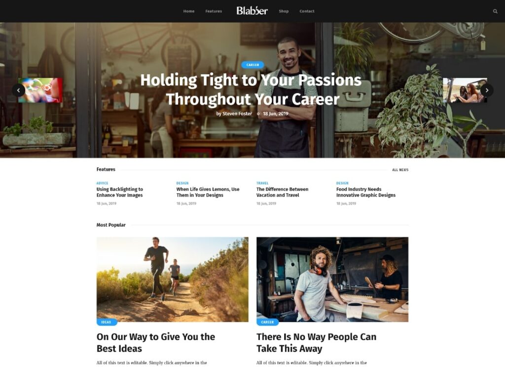 Blabber |  Blog de Elementor todo en uno y revista de noticias Tema de WordPress + RTL