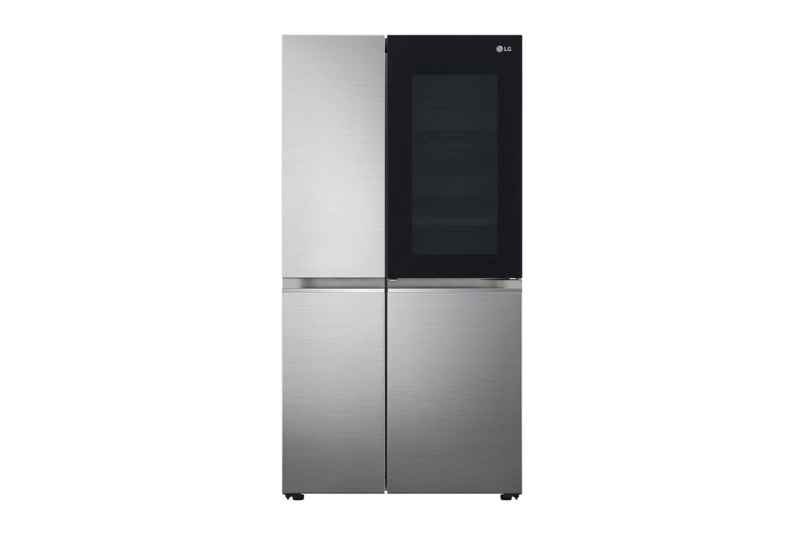 LG New Refrigerator with InstaView<sup>ThinQ™</sup>, front view, RVS-Q245NS
