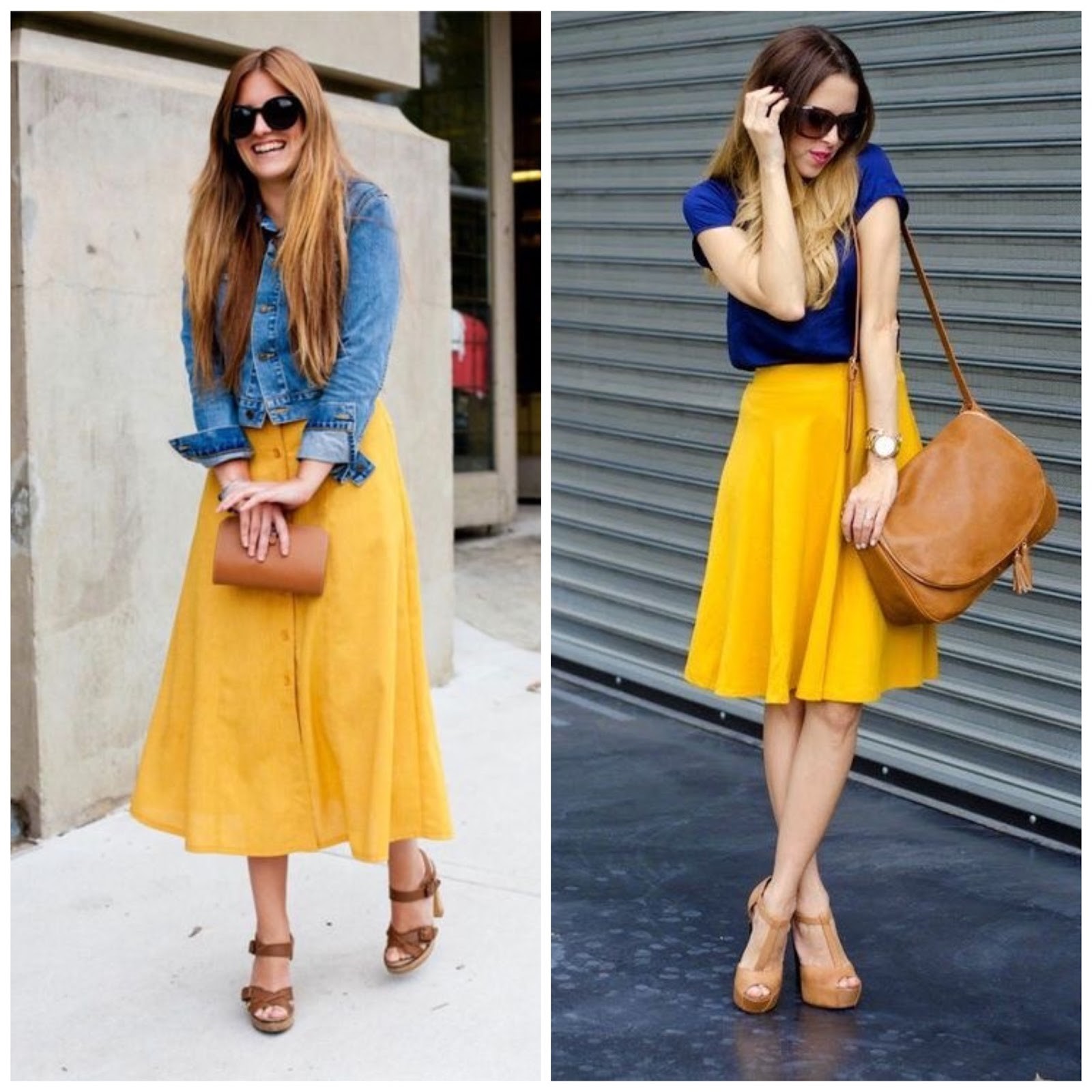 Vàng và xanh dương. Ảnh: Elle
