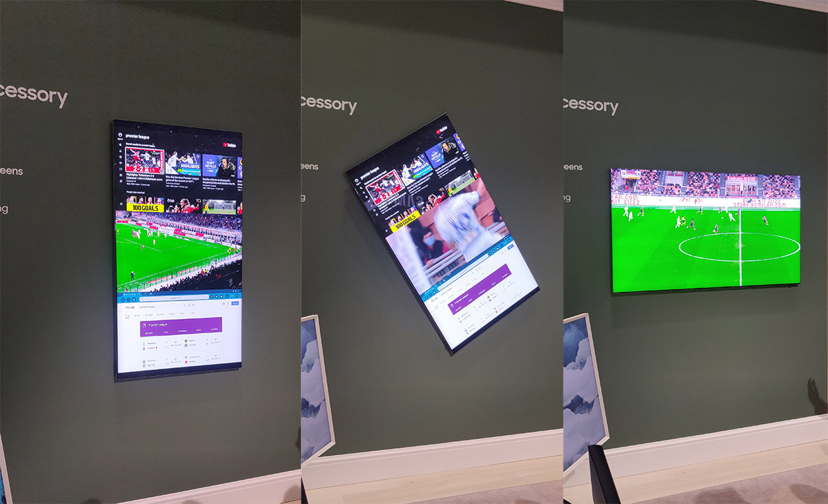 Samsung Neo QLED on swivel wall mount
