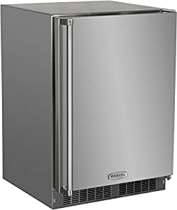 6. AGA Marvel MO24RAS1RS Outdoor Refrigerator with Lock, Right Hinge Stainless-Steel Door, 24-Inches