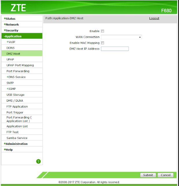 Configuración router fibra ZTE F680