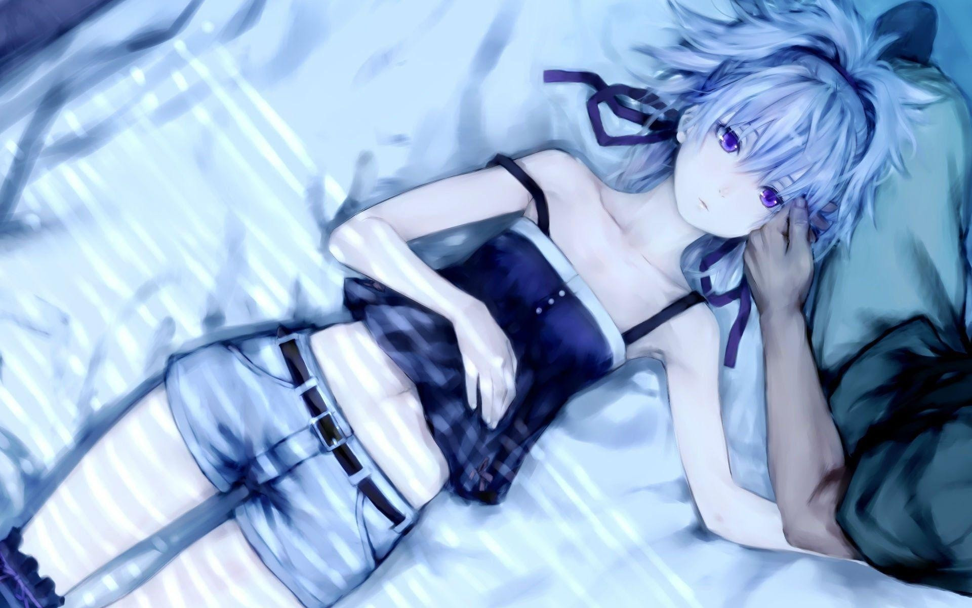 Sad Anime Girl With Headphones Wallpaper - Anime Wallpaper HD