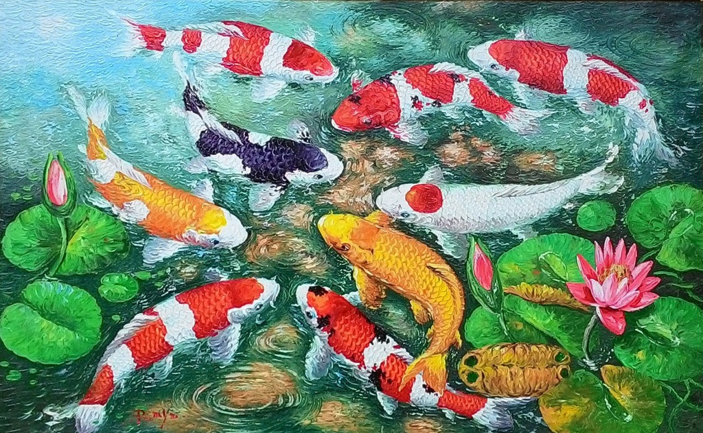 Menakjubkan 23+ Lukisan Abstrak Ikan - Bari Gambar