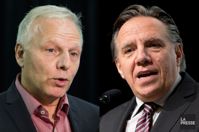 Le chef péquiste Jean-François Lisée et le chef caquiste... (Archives La Presse)