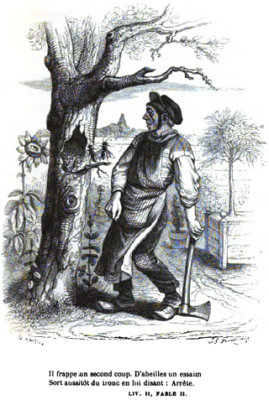 JJ Granville - Le vieux arbre et le jardinier