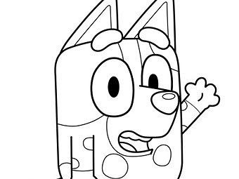 Cartoon Drawing Bluey Coloring Pages