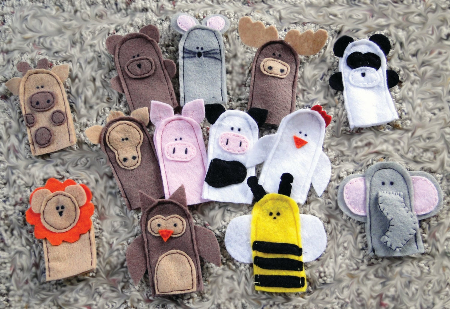 Instant Download 16 Finger Puppet PDF Pattern
