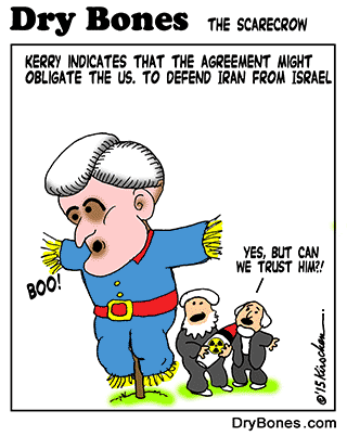  Dry Bones cartoon, Kirschen,Iran, Obama, Tehran, Israel, Kerry,appeasement, nukes, Islamism, 