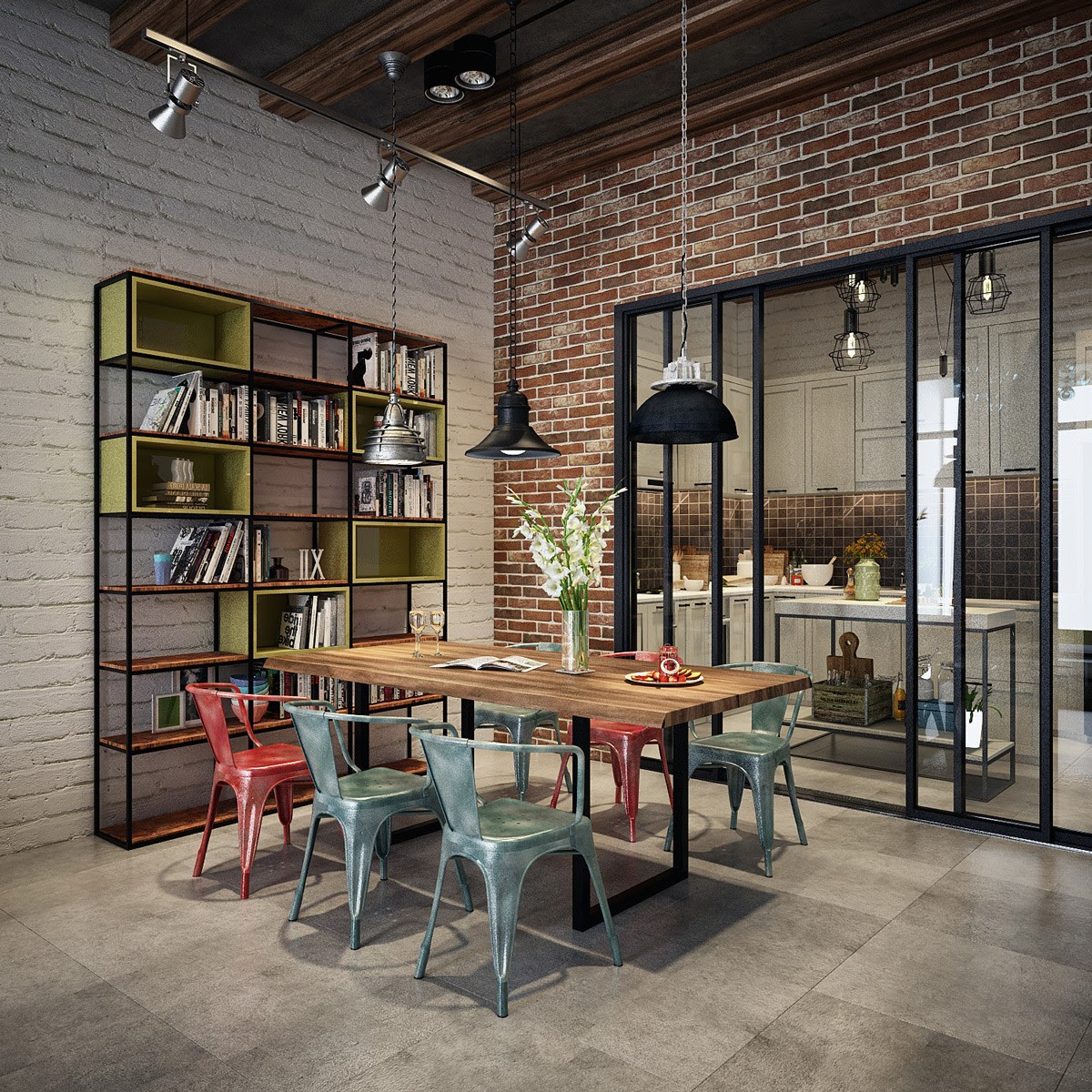 Esszimmer Industrial Style