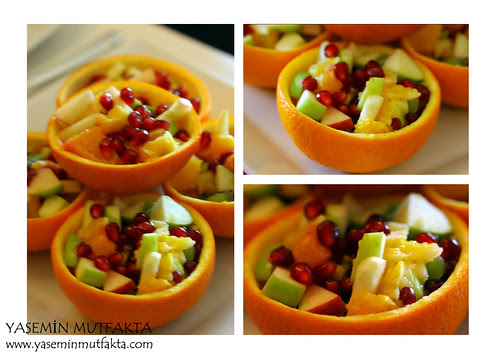 Portakal Çanağında Meyve Salatası