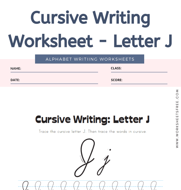 J In Cursive The Letter J In Cursive Printable Poster Primarylearning 