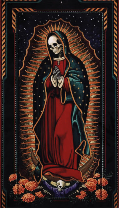 LA SANTA MUERTE  The female grim ripper rears  her ugly head in Oasis.  She was last seen in Mexico,  but she has re-emerged once again.  She is the saint of vengeance.  Her sister saints offer monetary  rewards and promises of love.  But she promises her followers to  provide vengeance for them.  They just have to sacrifice to her.  She stands with her skeleton body,  her crown tilted on side of her skull,  with her stick at her side.  She wants to control Oasis, Florida.  But first she must rid the town of any  other evil.  THE DEAD GAME