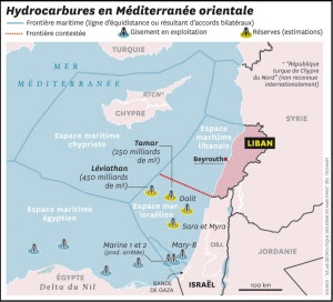 Gisements de gaz de le bassin oriental de la Méditrerranée