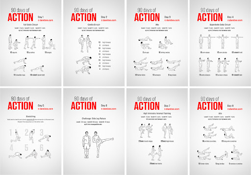 100 Day Workout Calendar Printable