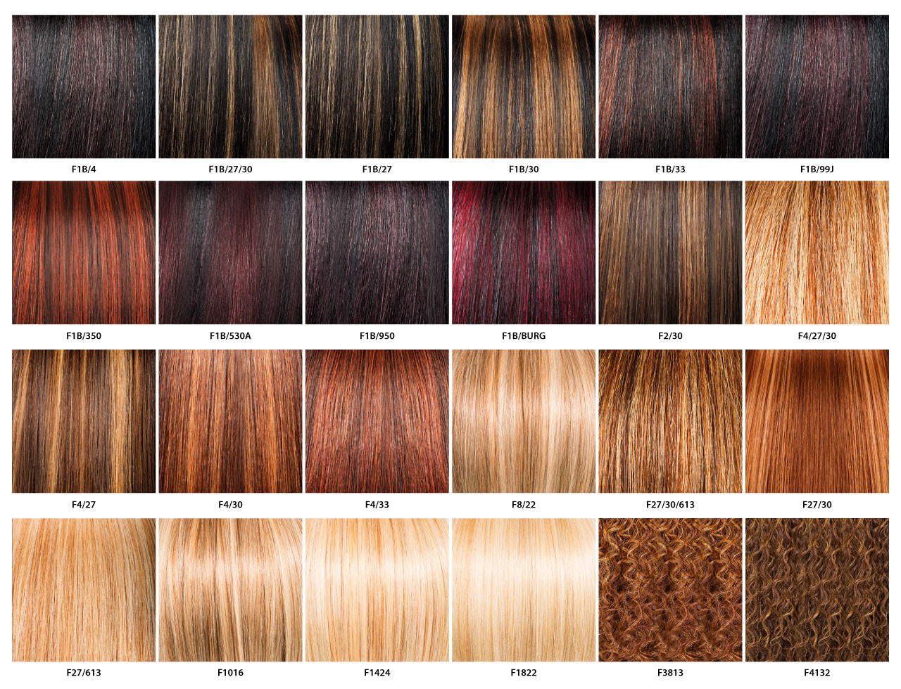 Braiding Hair Colors Chart