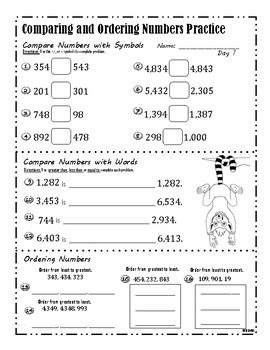 Comparing And Ordering Numbers Grade 3 - bmp-floppy