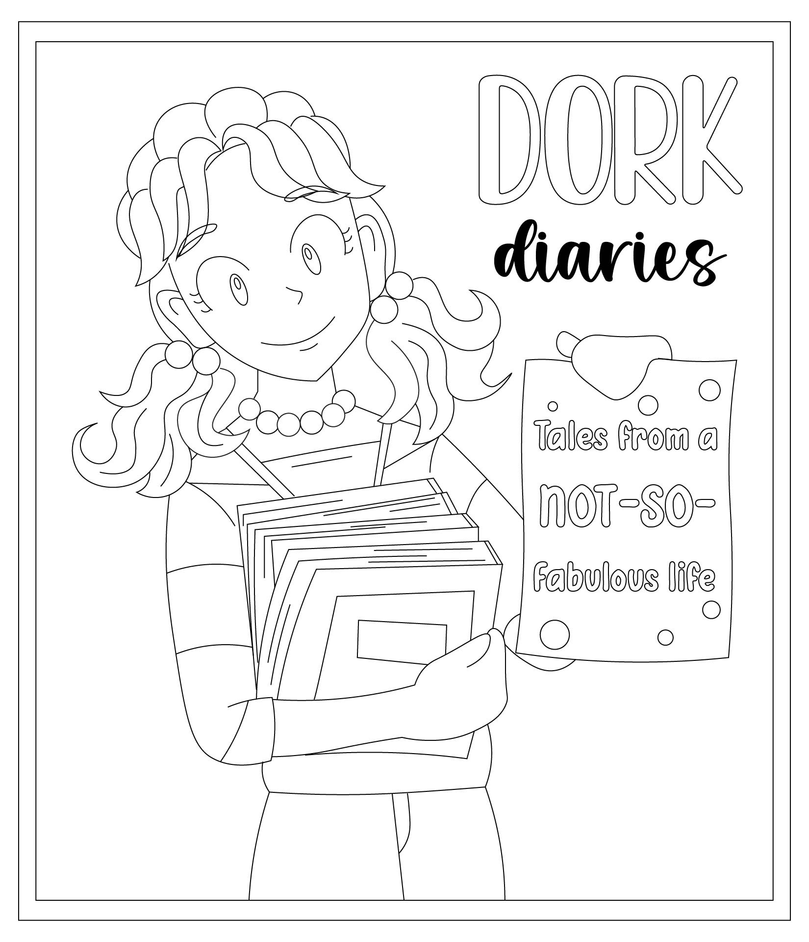 20+ new pict Dork Diaries Printable Coloring Pages - TO ALL MY