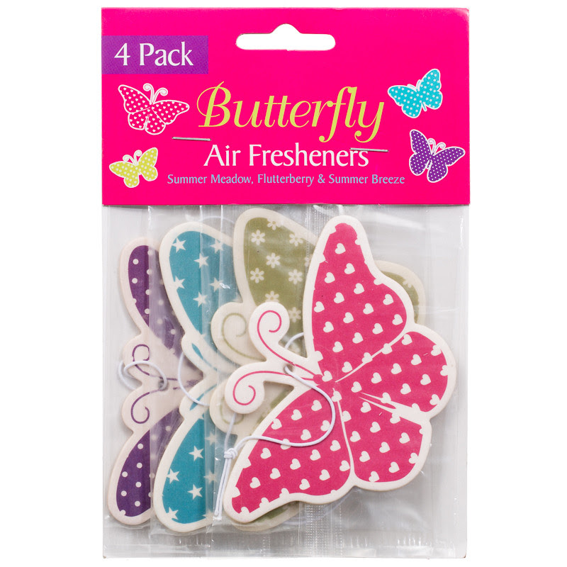 B&M: Butterfly Air Freshener 4pk - Car Air Freshener