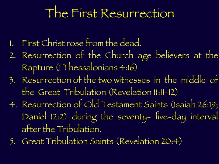 The First Resurrection Stages