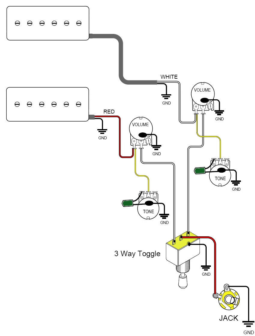 Pickup Wiring Diagram 2 P 90 Two Volume 1 Tone - onelifeeveryday