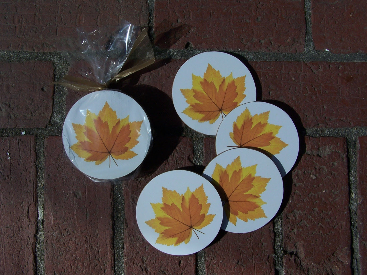 FALL LEAF COASTERS - Set of 4 - CottageSupply FALL LEAF COASTERS - Set of 4 - CottageSupply