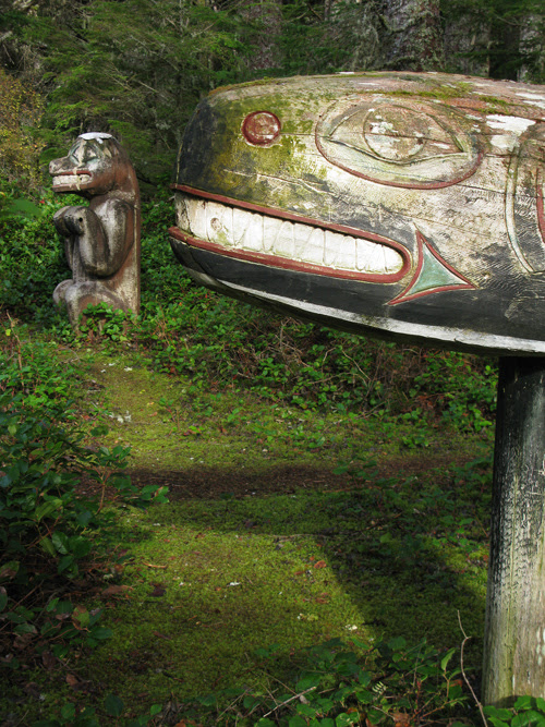 memorial totems, Kasaan Totem Park, Kasaan, Alaska