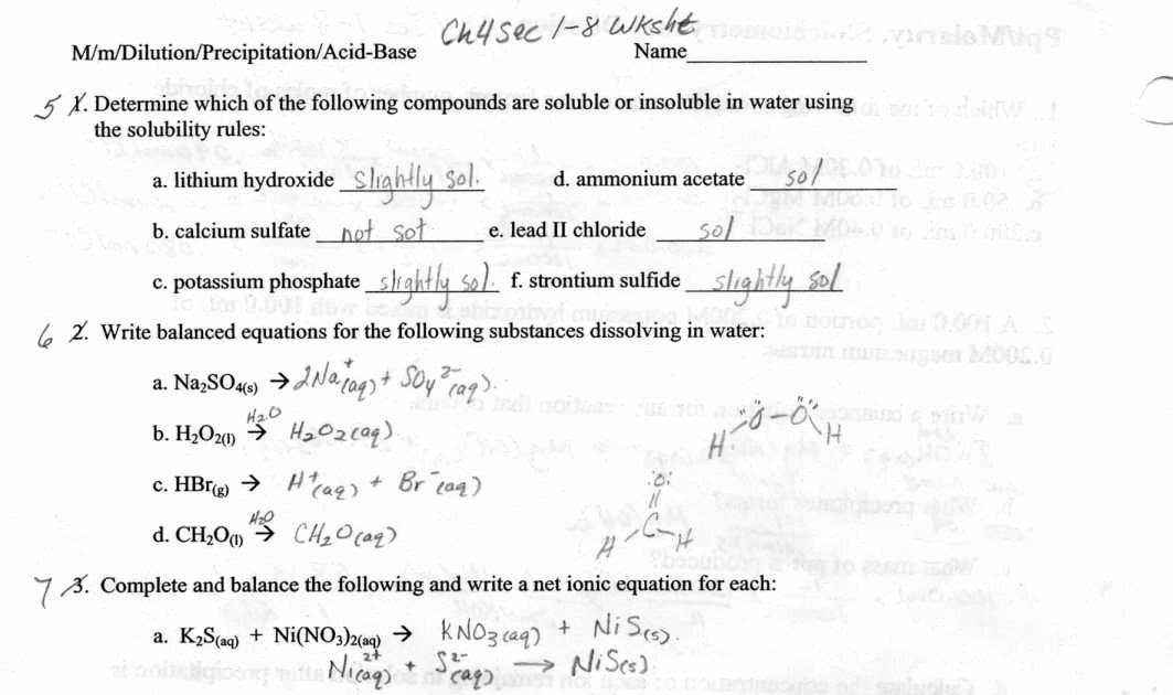 Limiting And Excess Reactants Worksheet Answers worksheet