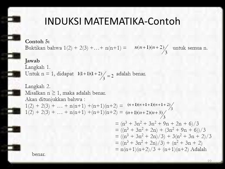Contoh Soal Induksi Matematika Beserta Jawabannya